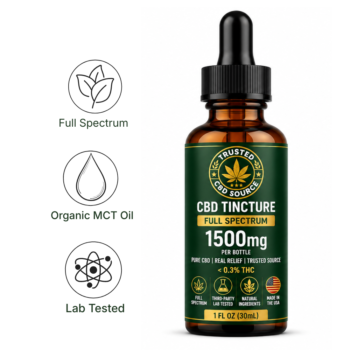 1500mg Full-Spectrum CBD Tincture Vanilla